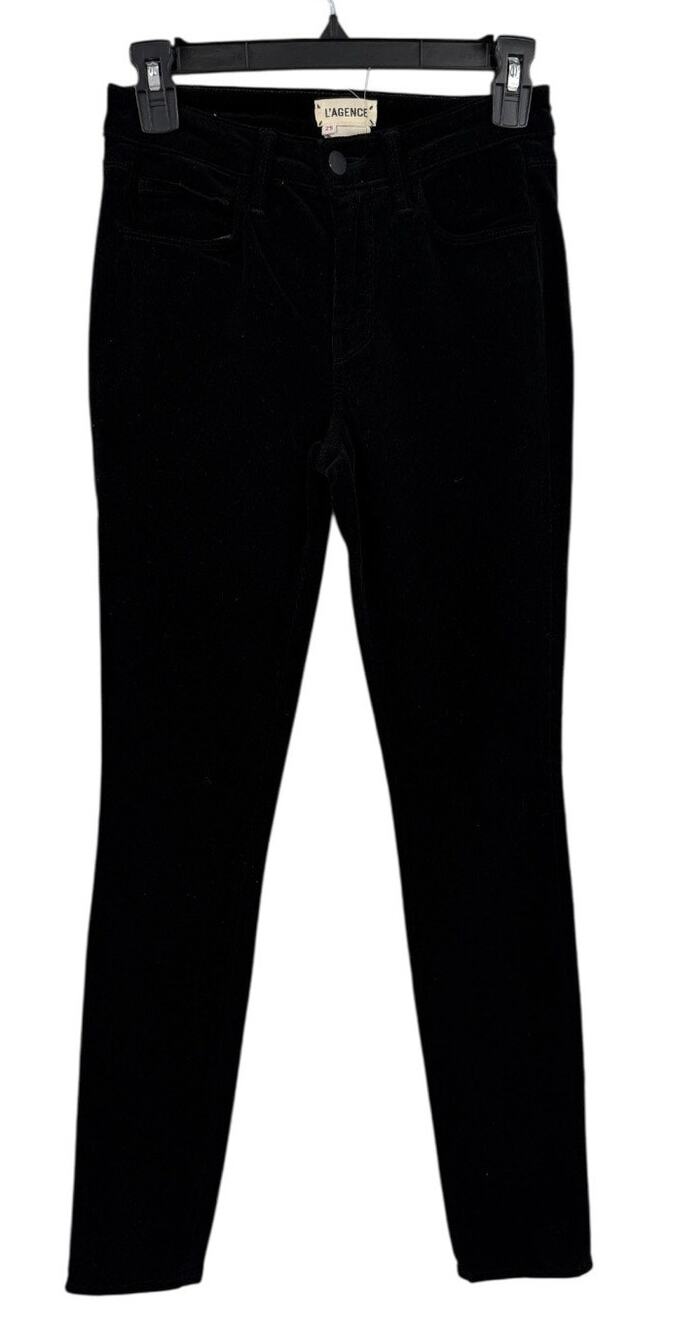 L'Agence pants black Marguerite high rise skinny corduroy size 25